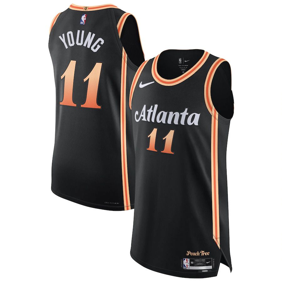 Men Atlanta Hawks #11 Trae Young Nike Black City Edition 2022-23 Authentic NBA Jersey->atlanta hawks->NBA Jersey